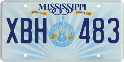 MS license plate XBH483