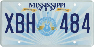 MS license plate XBH484
