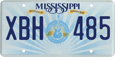 MS license plate XBH485