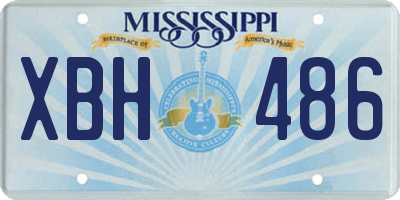 MS license plate XBH486