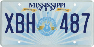 MS license plate XBH487