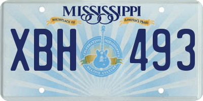 MS license plate XBH493
