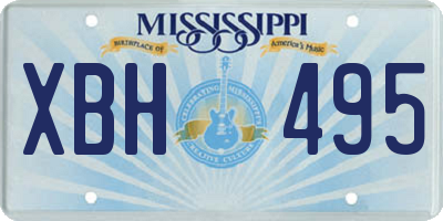 MS license plate XBH495