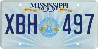 MS license plate XBH497