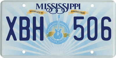 MS license plate XBH506