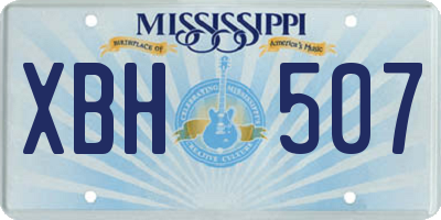 MS license plate XBH507