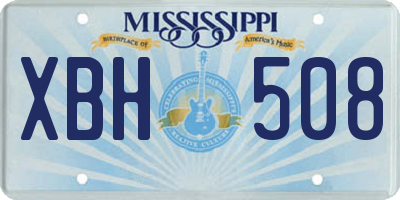 MS license plate XBH508