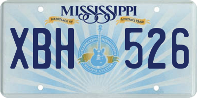 MS license plate XBH526