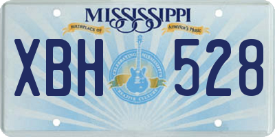 MS license plate XBH528