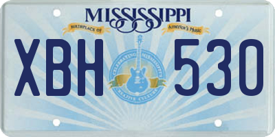 MS license plate XBH530