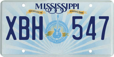 MS license plate XBH547