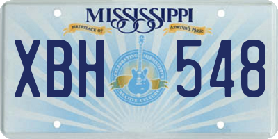 MS license plate XBH548