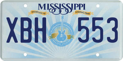 MS license plate XBH553