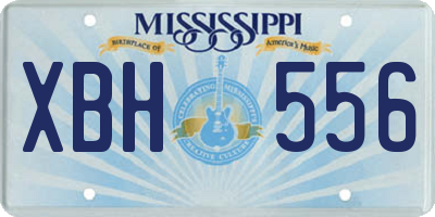 MS license plate XBH556