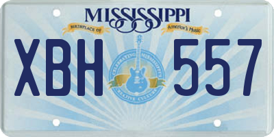 MS license plate XBH557