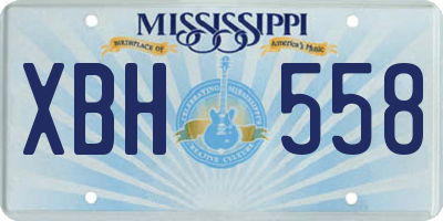 MS license plate XBH558