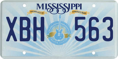 MS license plate XBH563