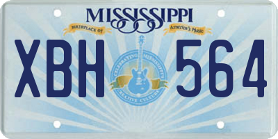 MS license plate XBH564