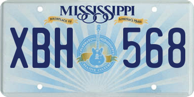 MS license plate XBH568