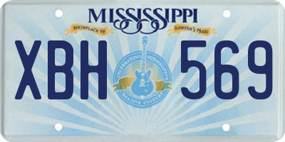 MS license plate XBH569
