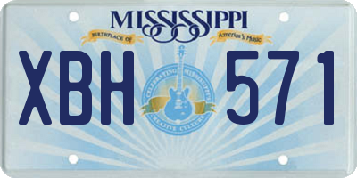 MS license plate XBH571