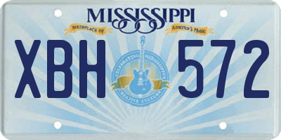 MS license plate XBH572