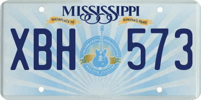 MS license plate XBH573