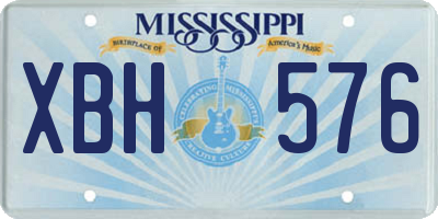 MS license plate XBH576