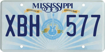 MS license plate XBH577