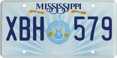 MS license plate XBH579