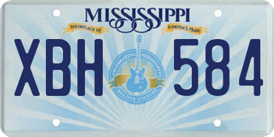 MS license plate XBH584