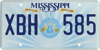 MS license plate XBH585