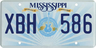 MS license plate XBH586