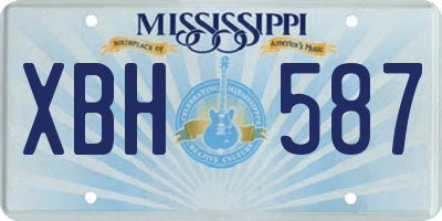 MS license plate XBH587