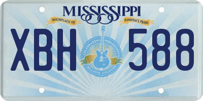 MS license plate XBH588