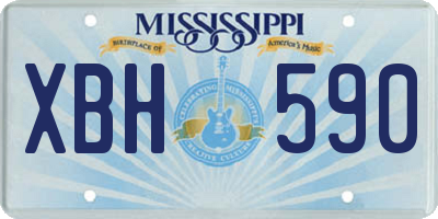 MS license plate XBH590