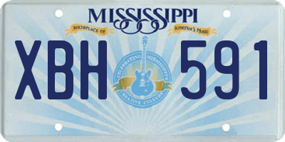MS license plate XBH591