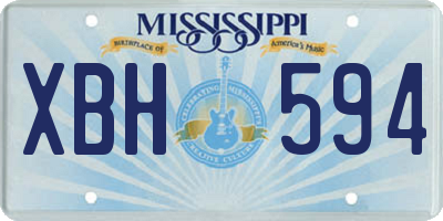 MS license plate XBH594
