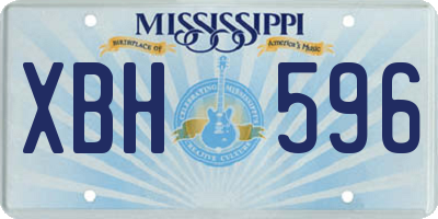 MS license plate XBH596