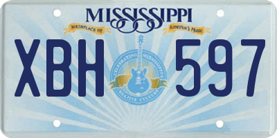 MS license plate XBH597