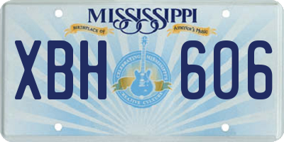 MS license plate XBH606