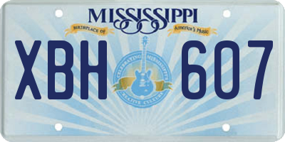 MS license plate XBH607