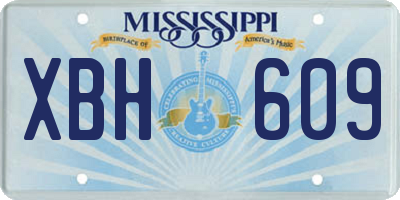MS license plate XBH609
