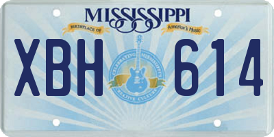 MS license plate XBH614