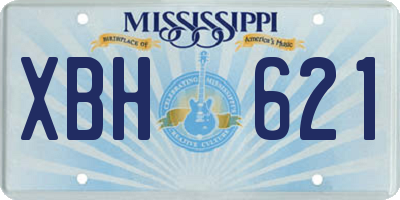 MS license plate XBH621