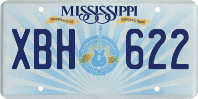 MS license plate XBH622