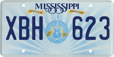 MS license plate XBH623