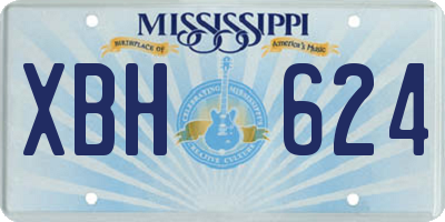 MS license plate XBH624