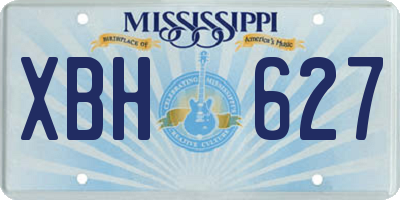 MS license plate XBH627