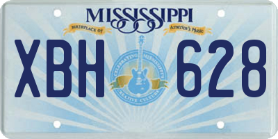 MS license plate XBH628